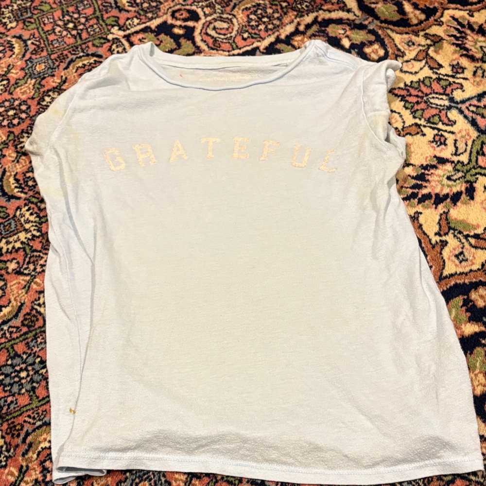 Spiritual Gangster Light Blue 'Grateful' Tee